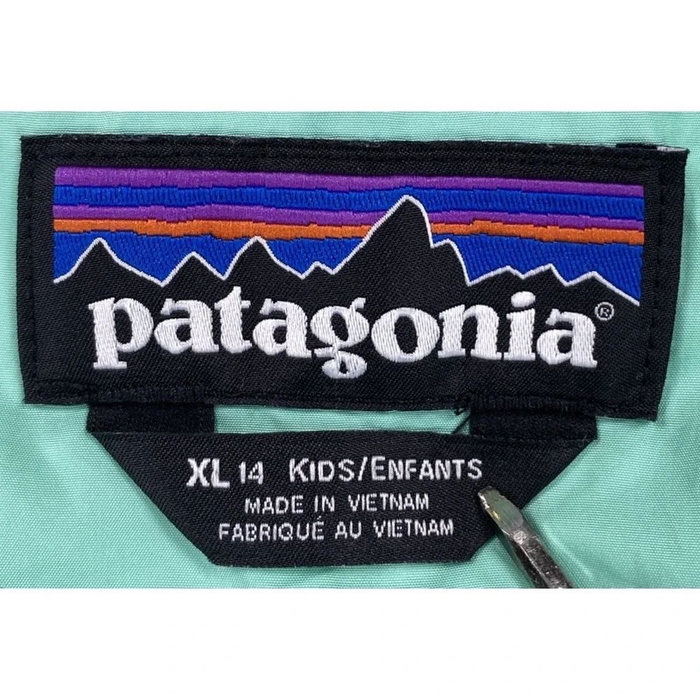 Patagonia Nano Puff Jacket Full Zip Teal Quilted Girl's XL 14 2018 Model
